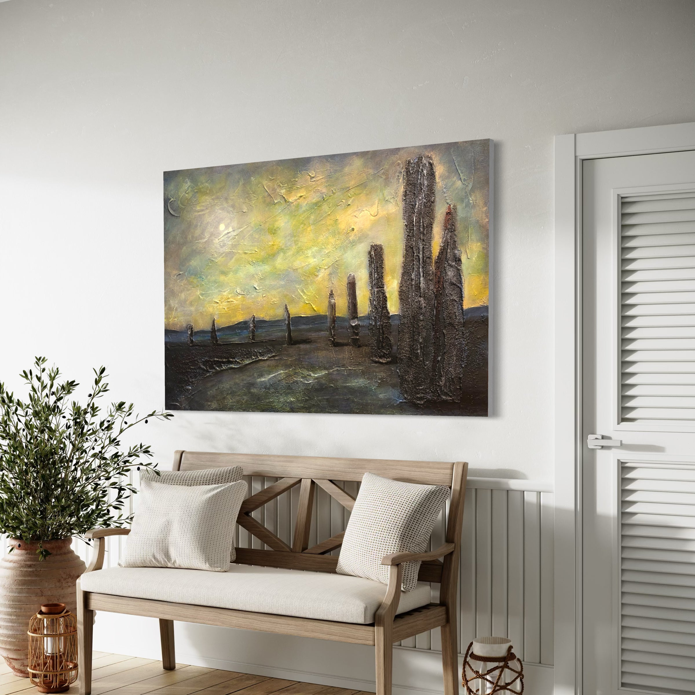 An Ethereal Ring Of Brodgar Orkney Statement Interior Wall Art Canvas
