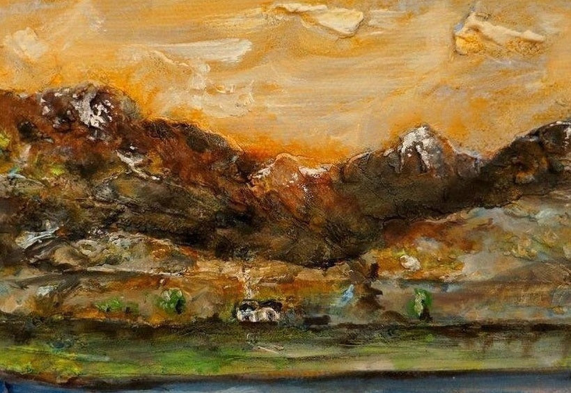 A Glencoe Cottage Scottish Landscape Painting
