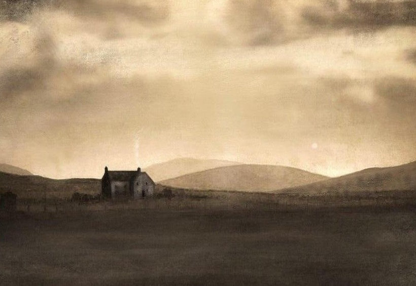 A Moonlit Croft Scottish Landscape Painting