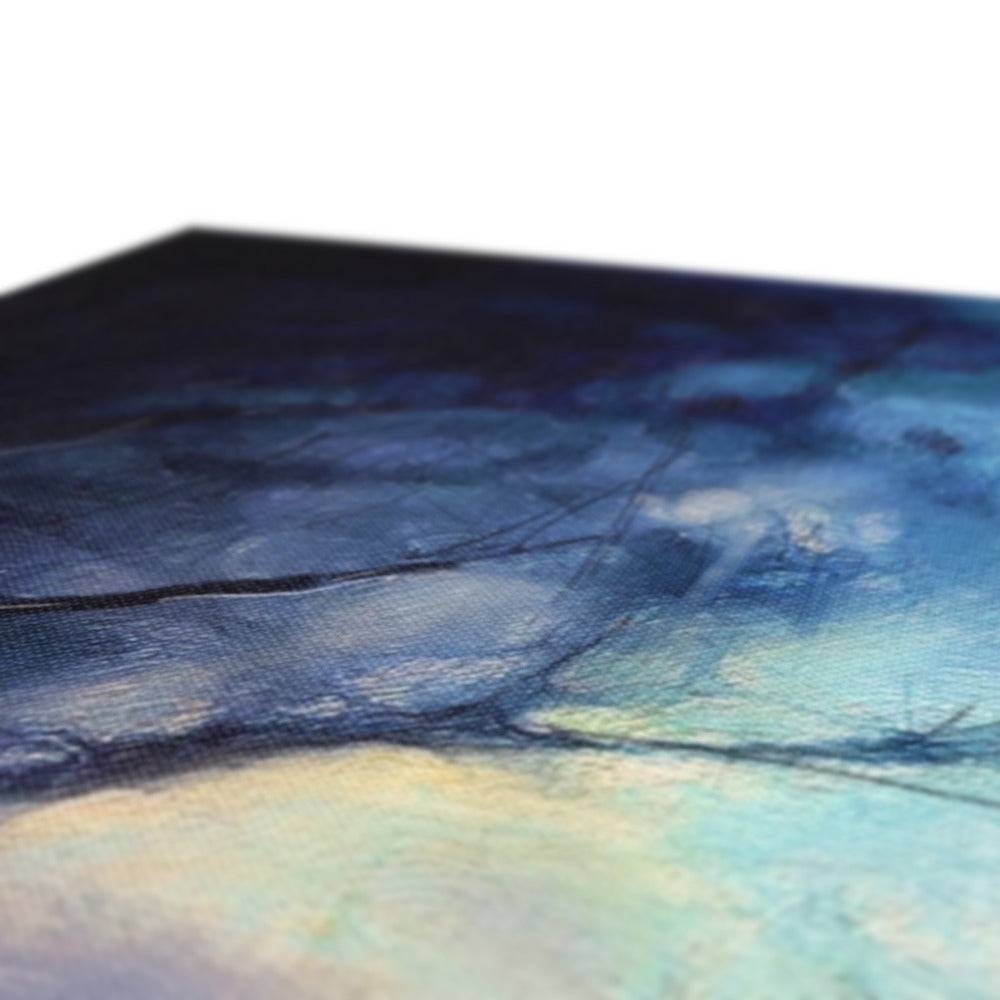 A Moonlit Highland Wood Canvas