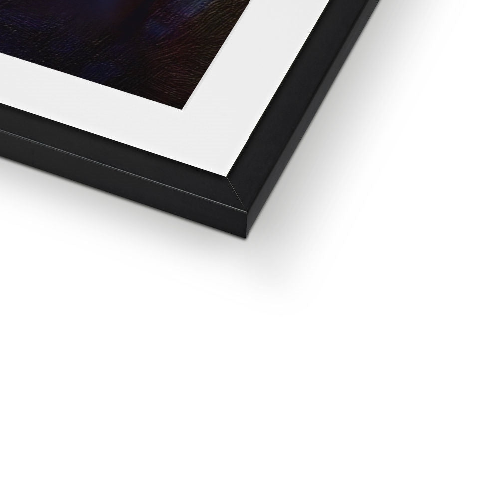 A Moonlit Highland Wood Framed & Mounted Print