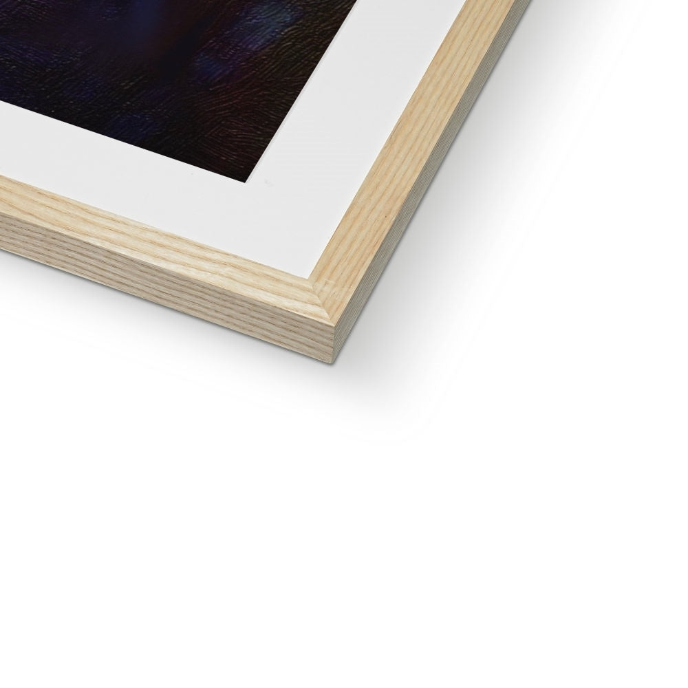 A Moonlit Highland Wood Framed & Mounted Print