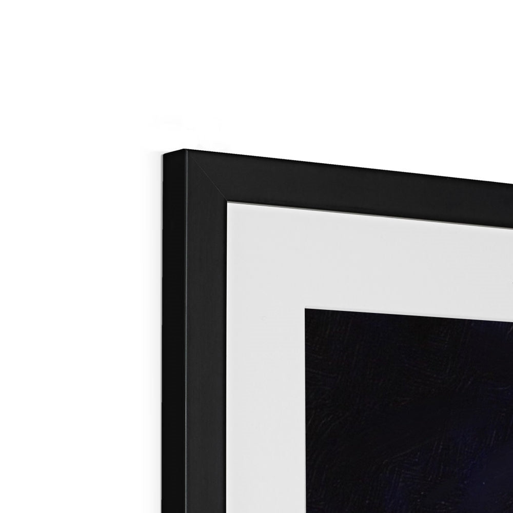 A Moonlit Highland Wood Framed & Mounted Print