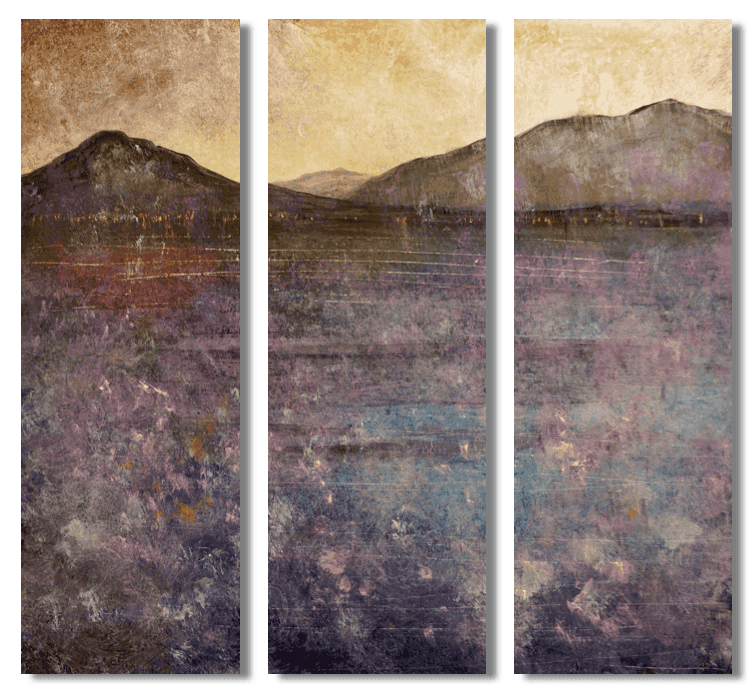 A River Clyde Winter Triptych Canvas Print