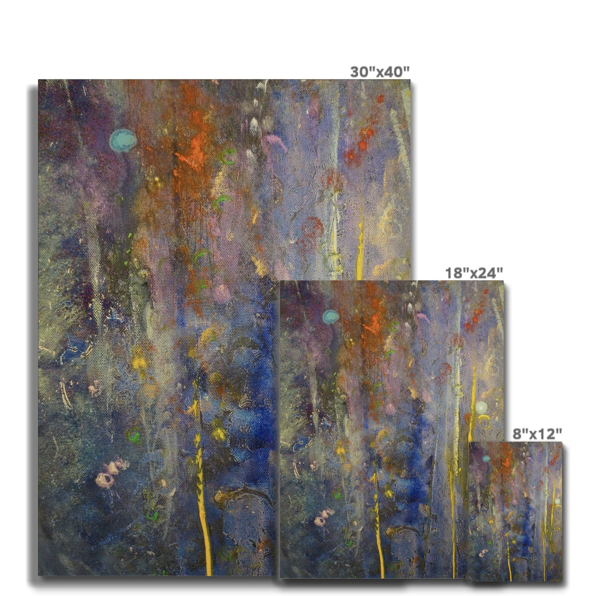 Abstract Paintings - ' Cairngorms Waterfall ' Canvas