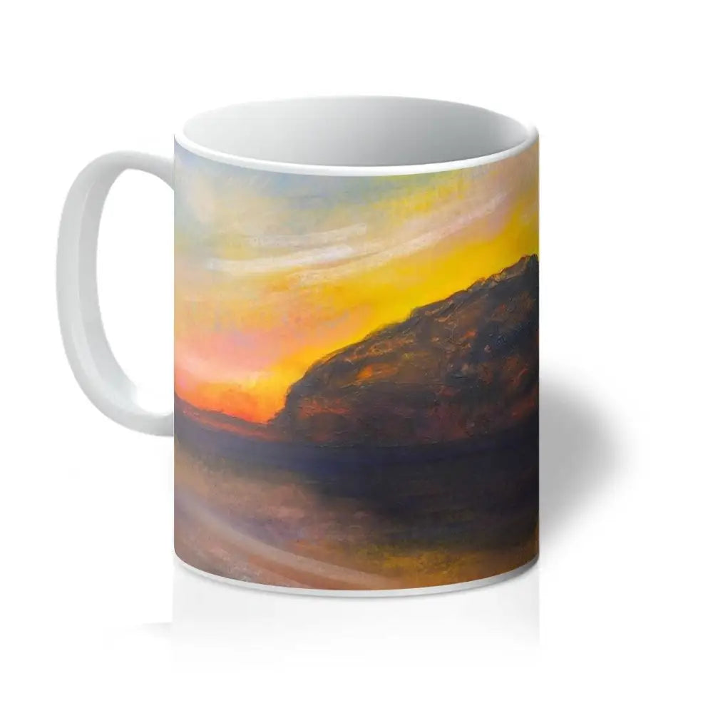 Arran Ceramic Art Mug Ailsa Craig Dusk Design