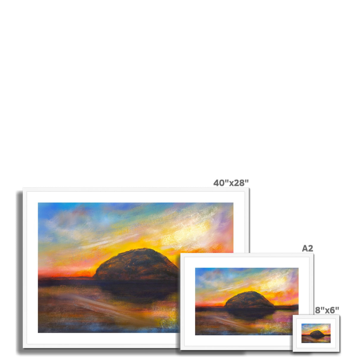 Ailsa Craig Dusk Framed & Mounted Print