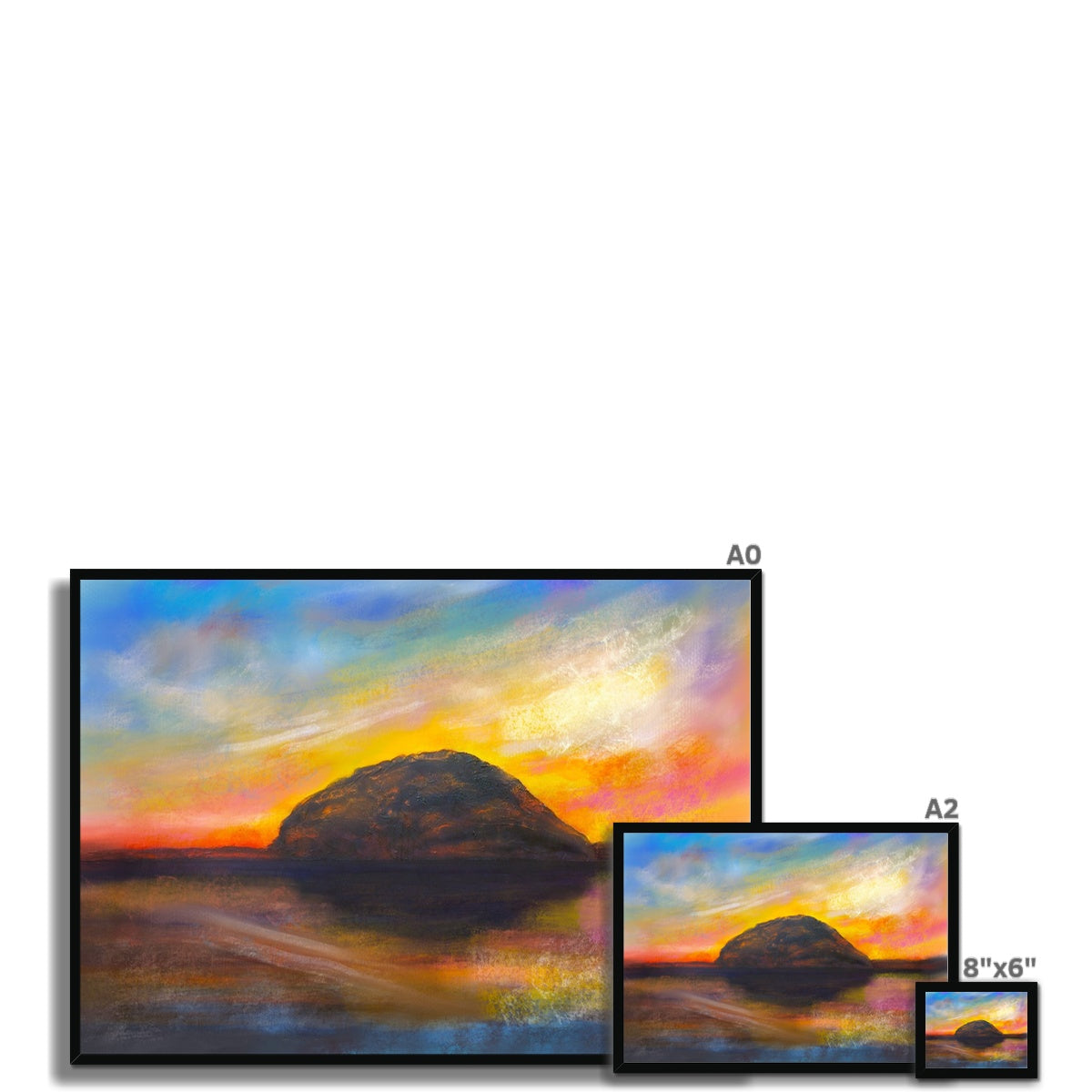 Ailsa Craig Dusk Framed Print