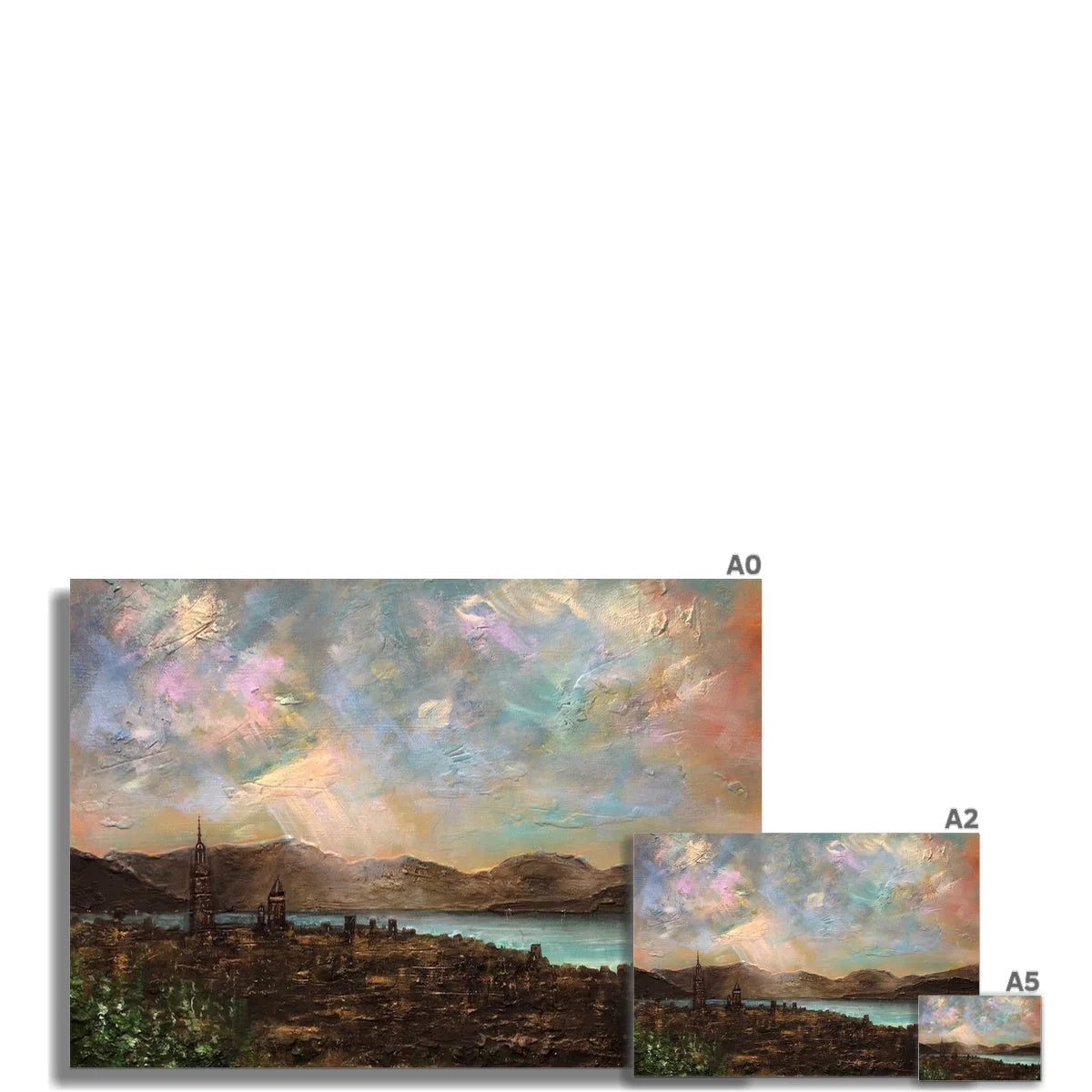 Angels Fingers Over Greenock Fine Art Print - River Clyde Gallery Scotland Worldwide Shipping Scottish Artist Prints and Paintings