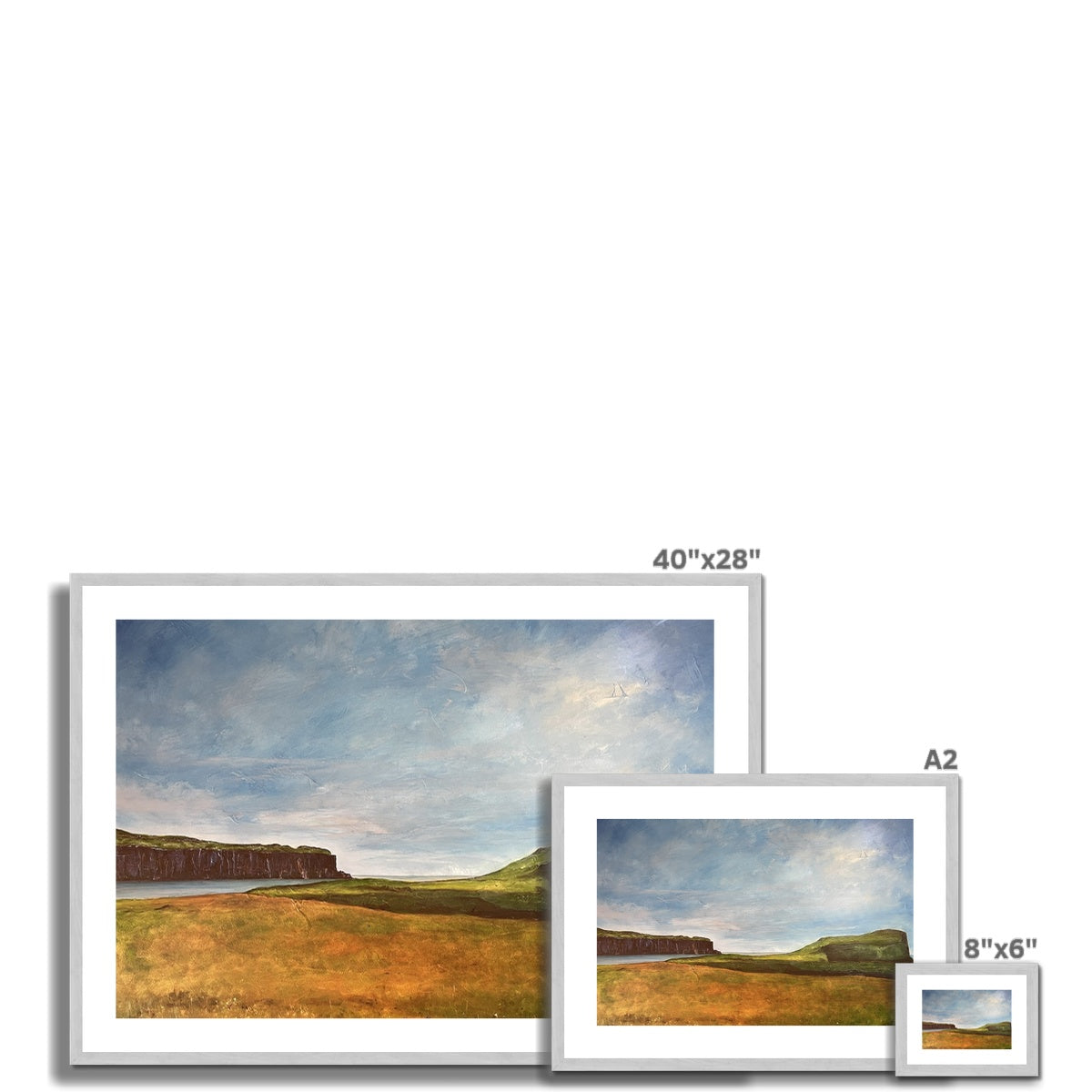 Approaching Oronsay Antique Framed & Mounted Print