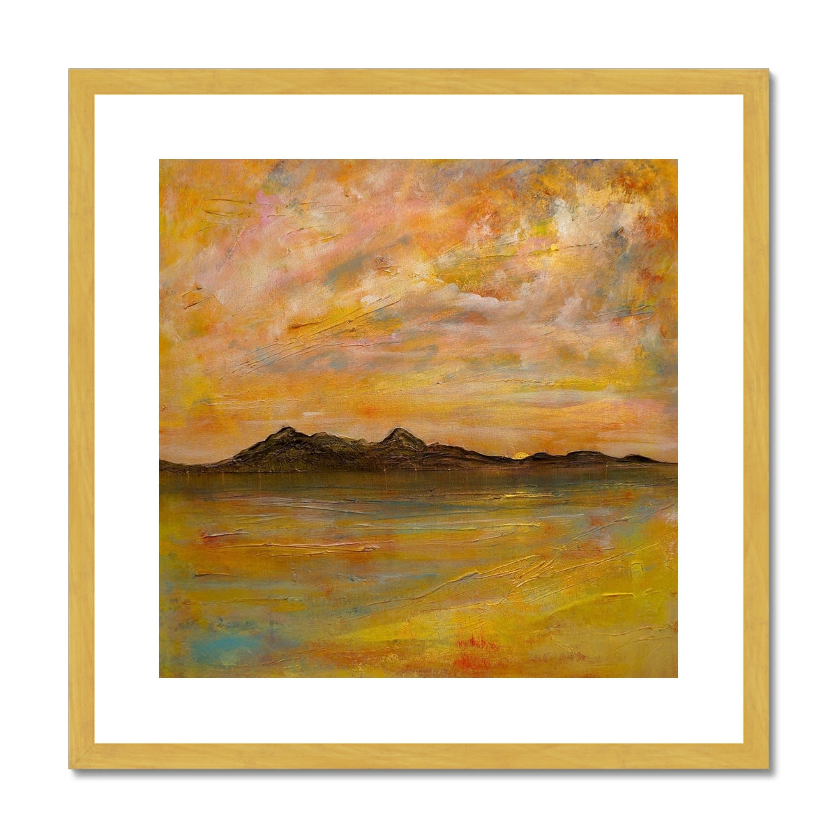 Arran Dusk Antique Framed & Mounted Print