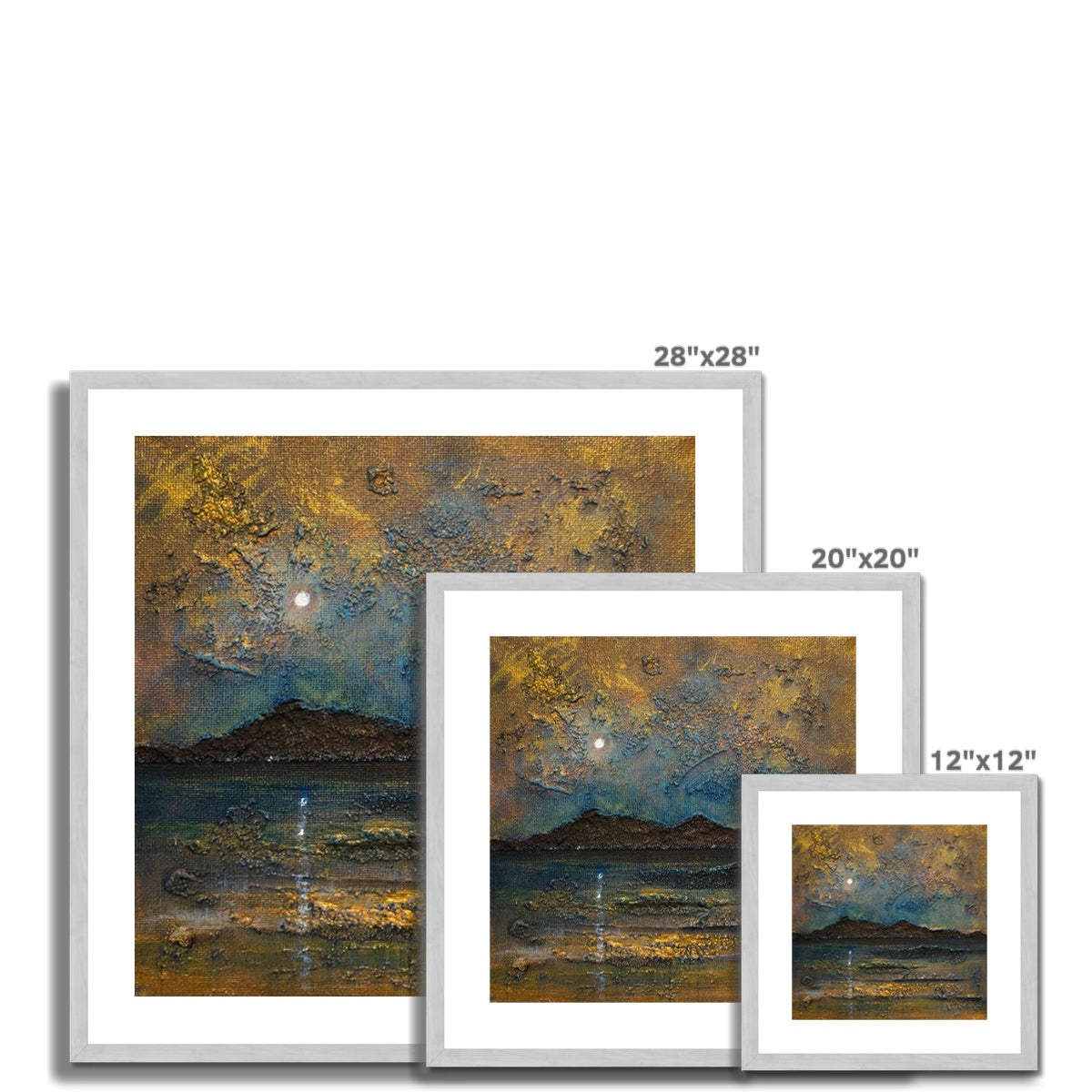 Arran Moonlight Antique Framed & Mounted Print