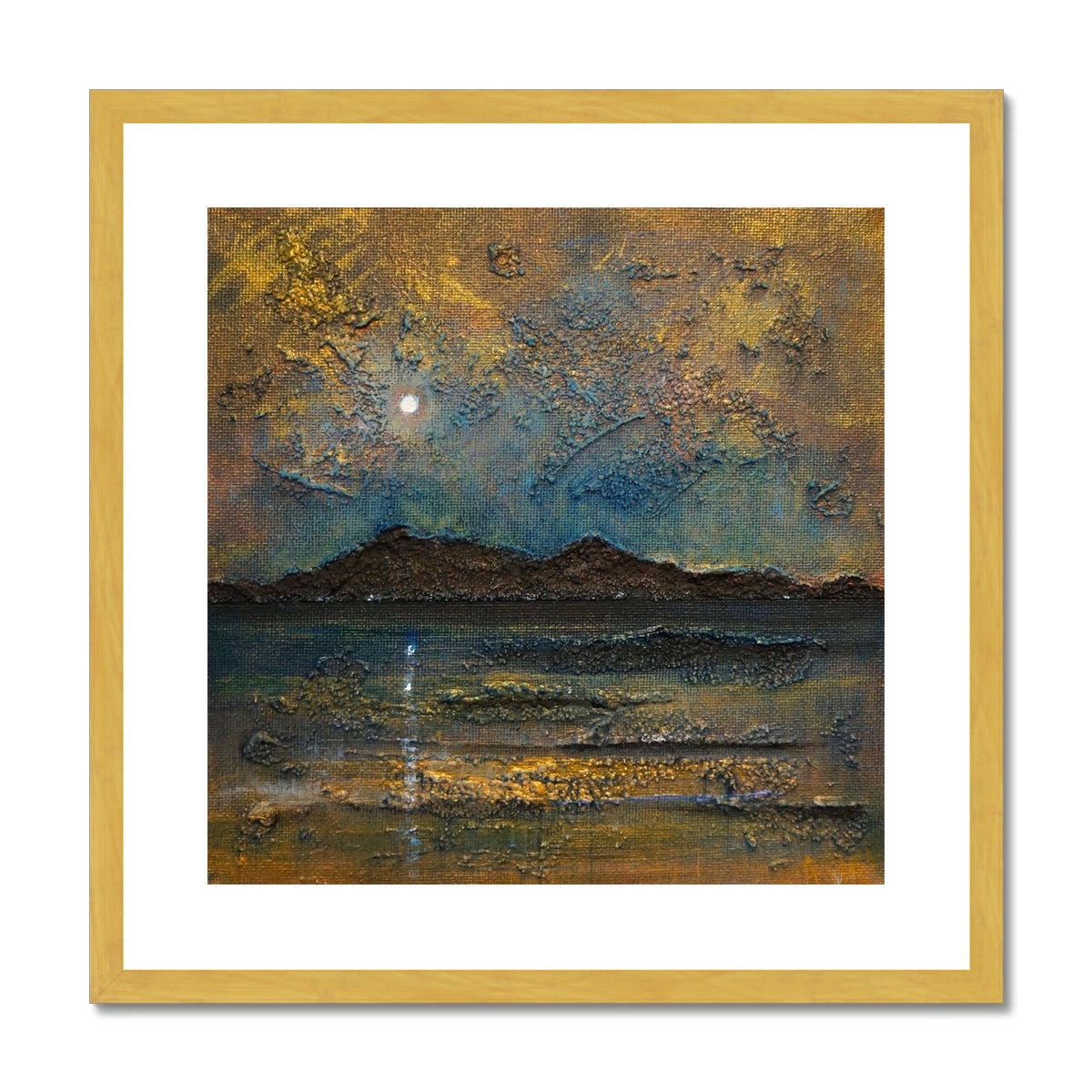 Arran Moonlight Antique Framed & Mounted Print