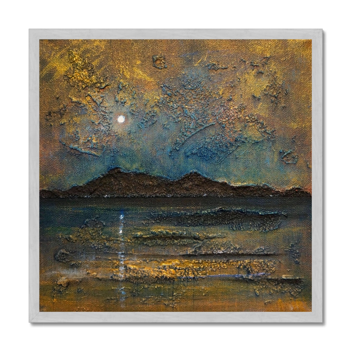 Arran Moonlight Antique Framed Print