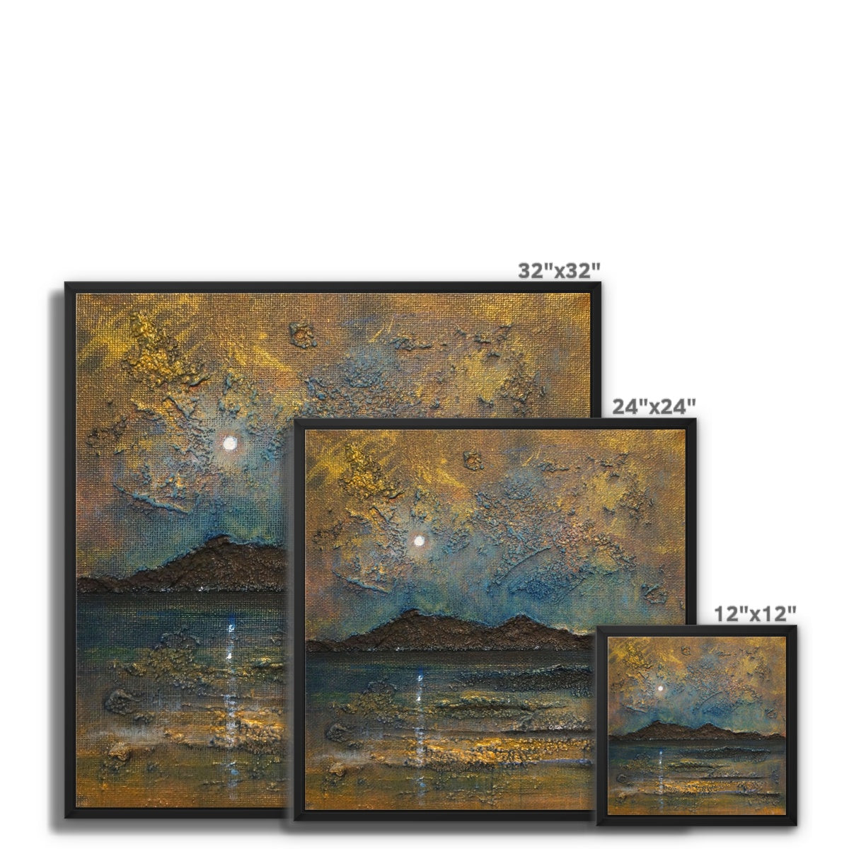 Arran Moonlight Framed Canvas