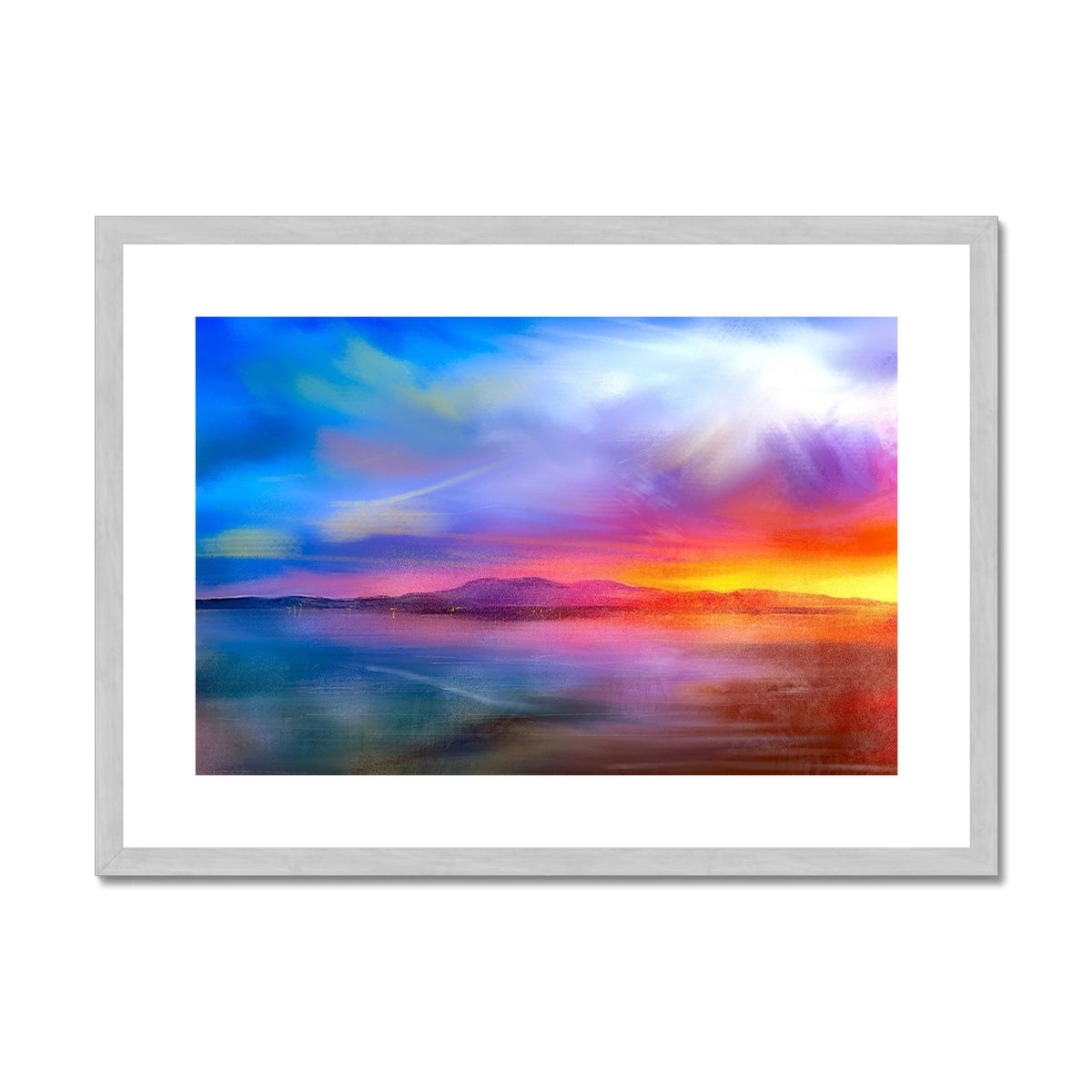 Arran Sunset Antique Framed & Mounted Print
