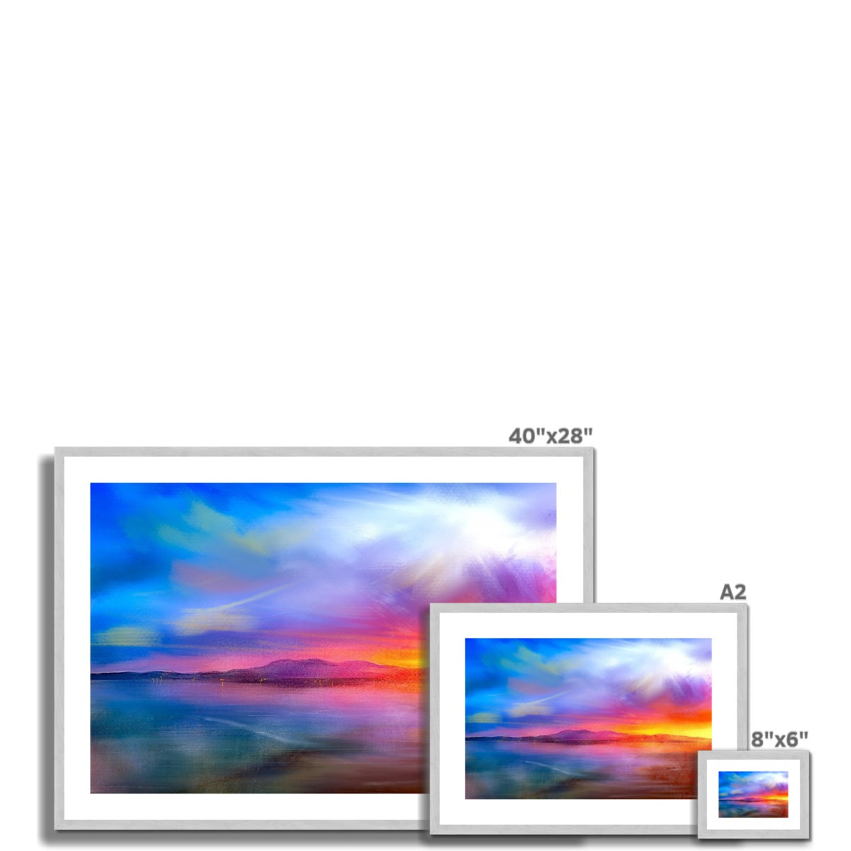 Arran Sunset Antique Framed & Mounted Print