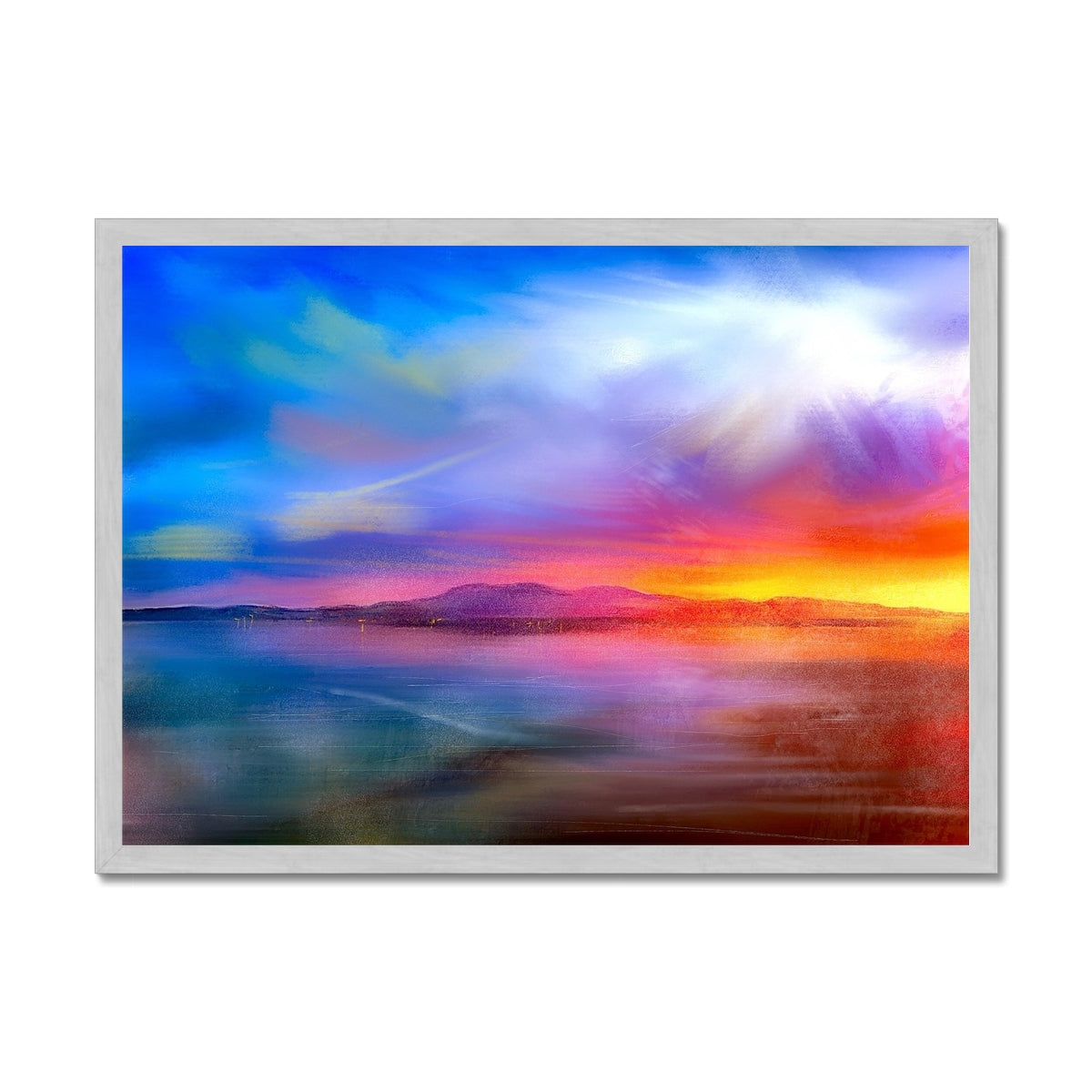 Arran Sunset Antique Framed Print