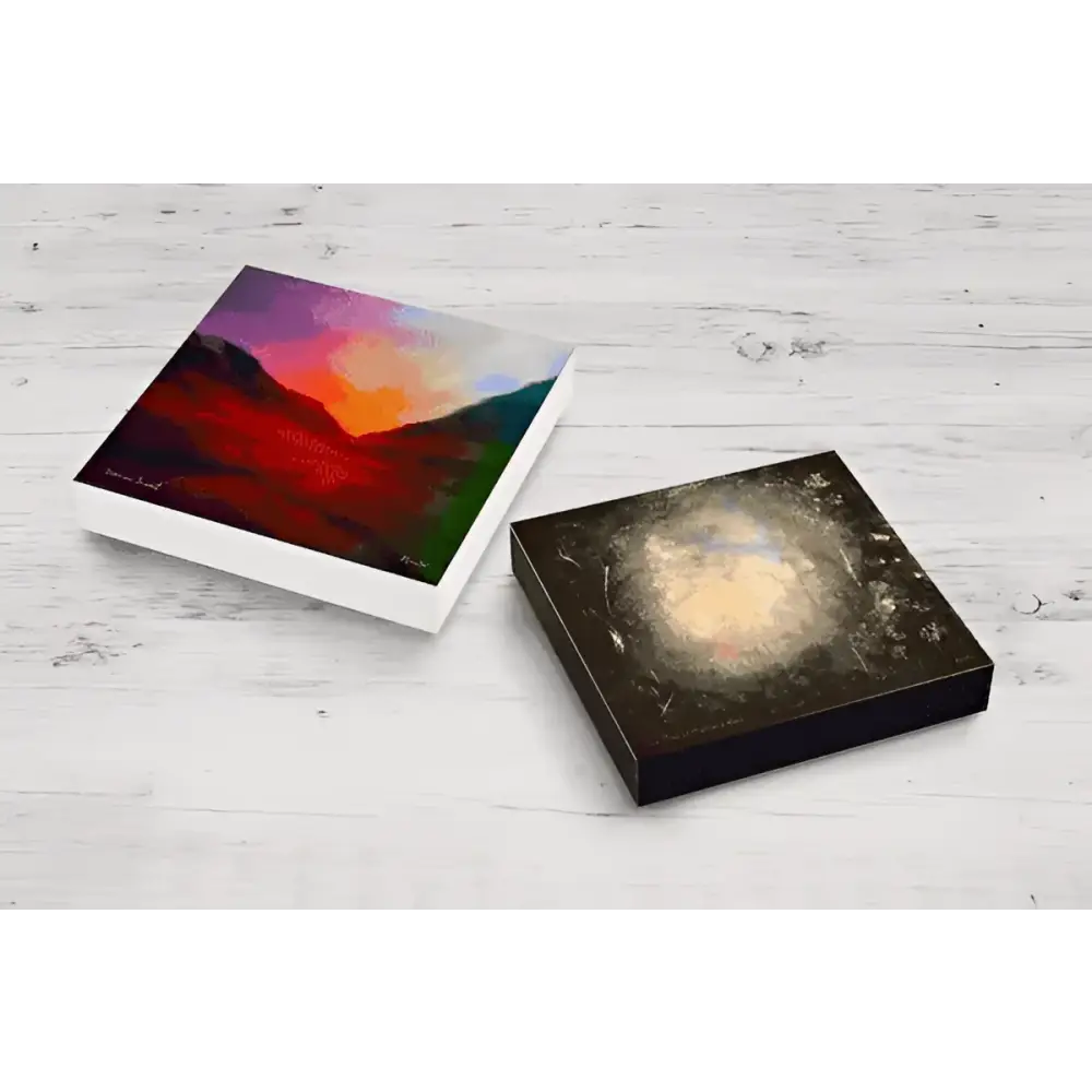 Arran Sunset Wooden Art Block - Scottish - Gallery Scotland