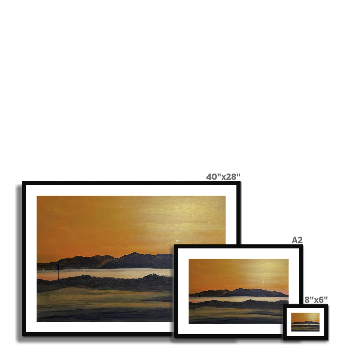 Arran & The 5th Green Royal Troon Golf Course Framed & Mounted Print