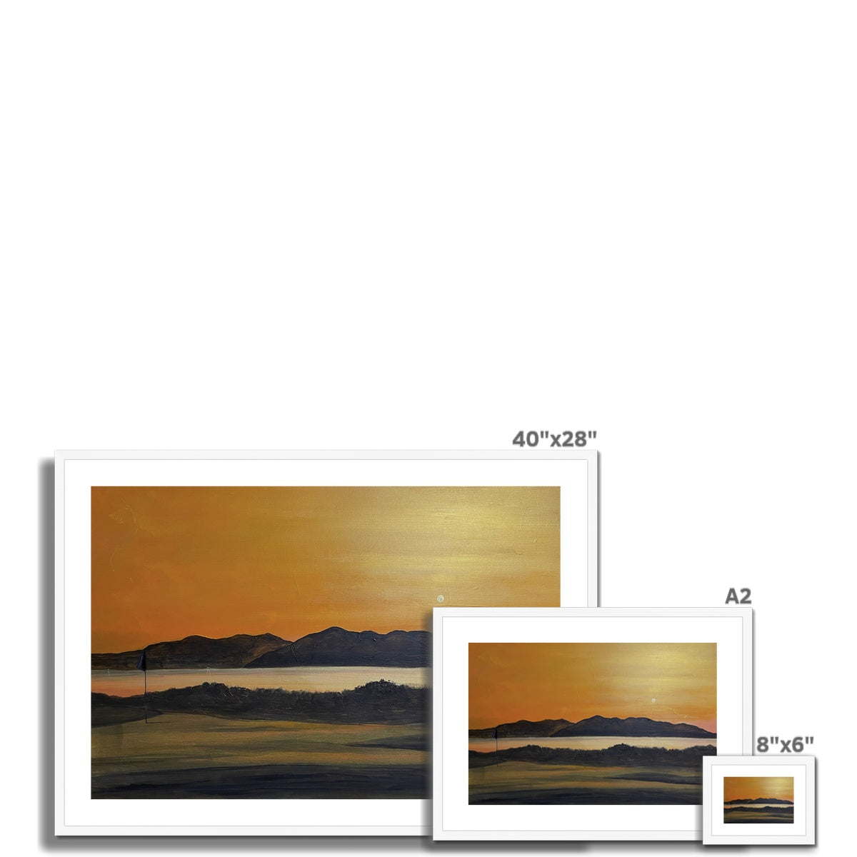 Arran & The 5th Green Royal Troon Golf Course Framed & Mounted Print