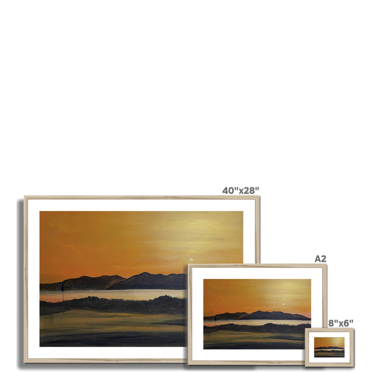 Arran & The 5th Green Royal Troon Golf Course Framed & Mounted Print