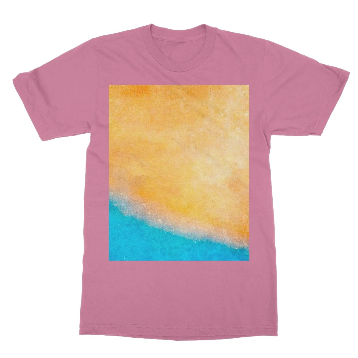 The Beach Softstyle T-shirt - Abstract & Impressionistic Art Gallery Scotland Worldwide Shipping Scottish Prints Inspired by Landscapes