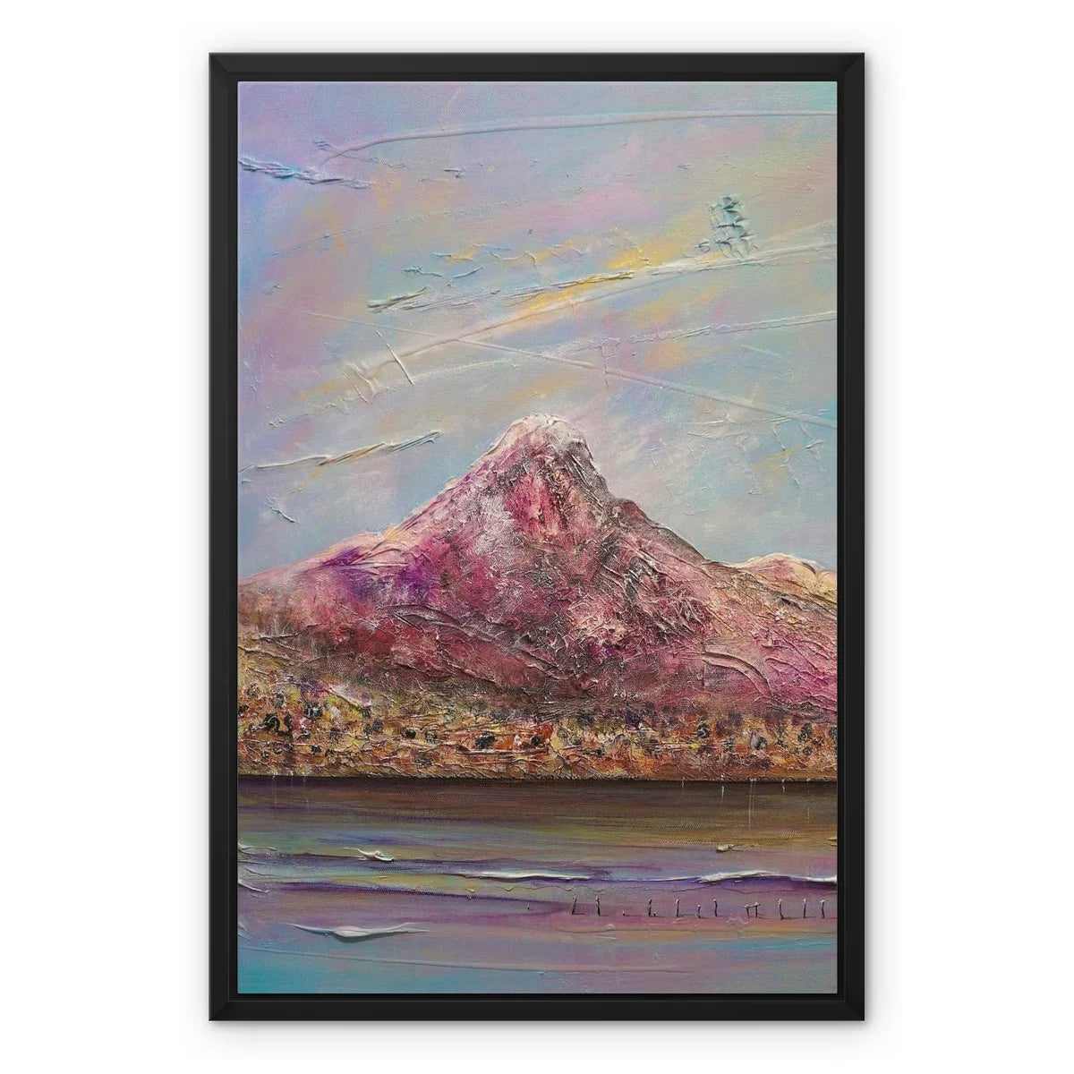 Ben Lomond Framed Canvas - Lochs & Mountains Art Gallery Scotland Worldwide Shipping Scottish and Paintings Prints by Artist Hunter