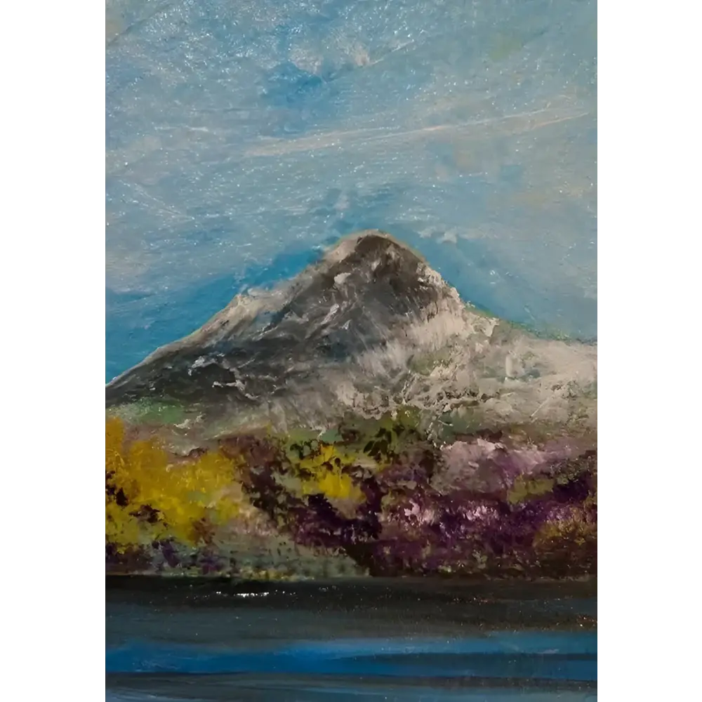 Impasto mountain landscape painting of Ben Lomond by Scottish artist Lomond II art