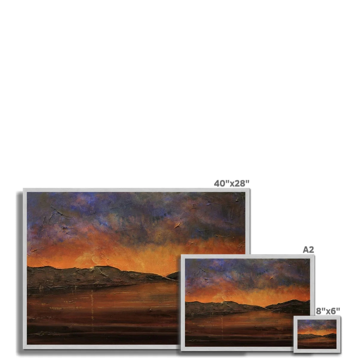 A Brooding Clyde Dusk Antique Framed Print - River Art Gallery Scotland Worldwide Shipping Scottish Artist Fine Prints and Paintings