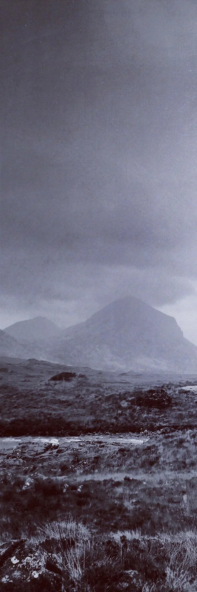 A Brooding Cuillin Skye Triptych | Statement Interior Wall Art from Scotland - Gallery Worldwide Shipping Desolate Rocky Landscape