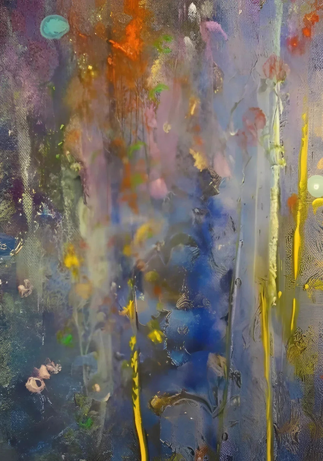Cairngorms Waterfall Abstract - Commission Scottish Artist Paintings & Impressionistic Art Gallery Scotland Abstract Colorful Painting