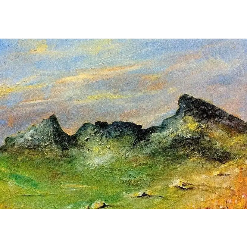 Impasto mountain landscape Scottish artist art prints from The Cobbler cobbler art prints