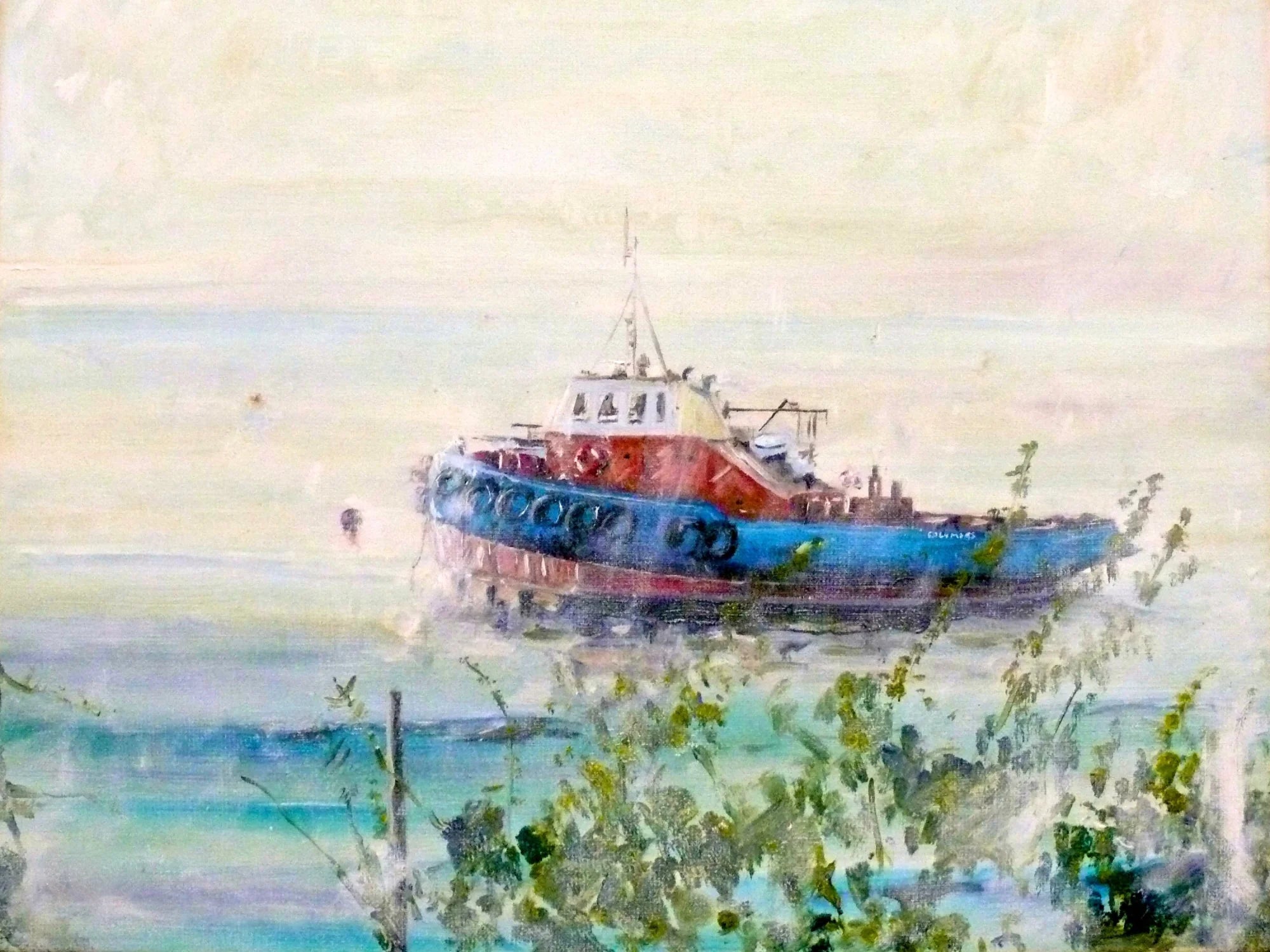 Columbas on the Clyde Original Painting - Scottish Artist River Art Gallery Scotland