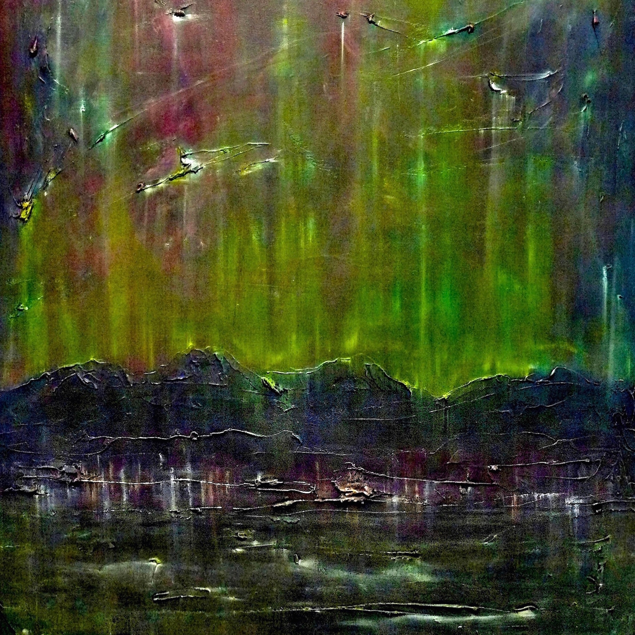 Cromarty Harbour Northern Lights Art Prints