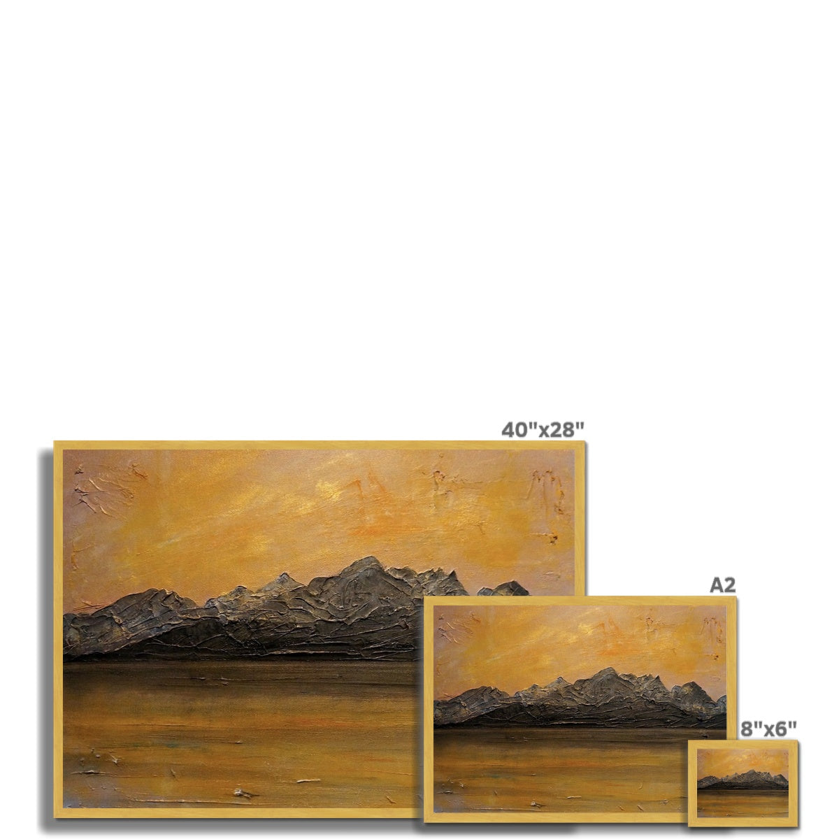 Cuillin Sunset Antique Framed Print