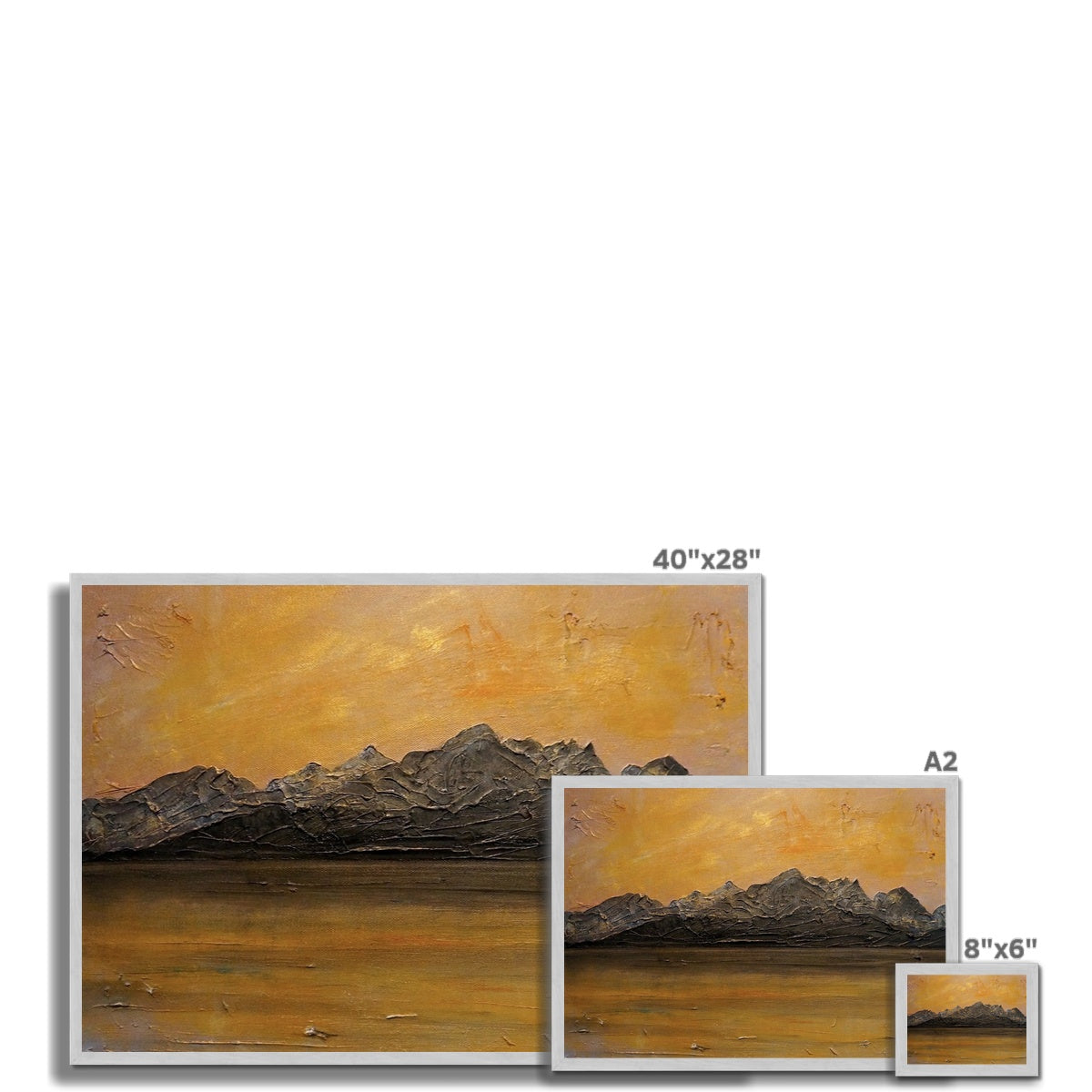 Cuillin Sunset Antique Framed Print