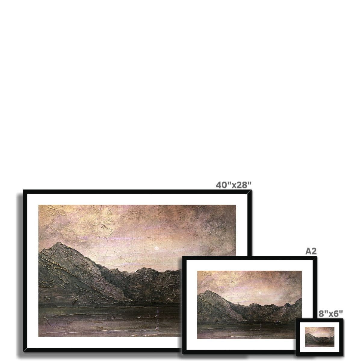 Dubh Ridge Moonlight Framed & Mounted Print