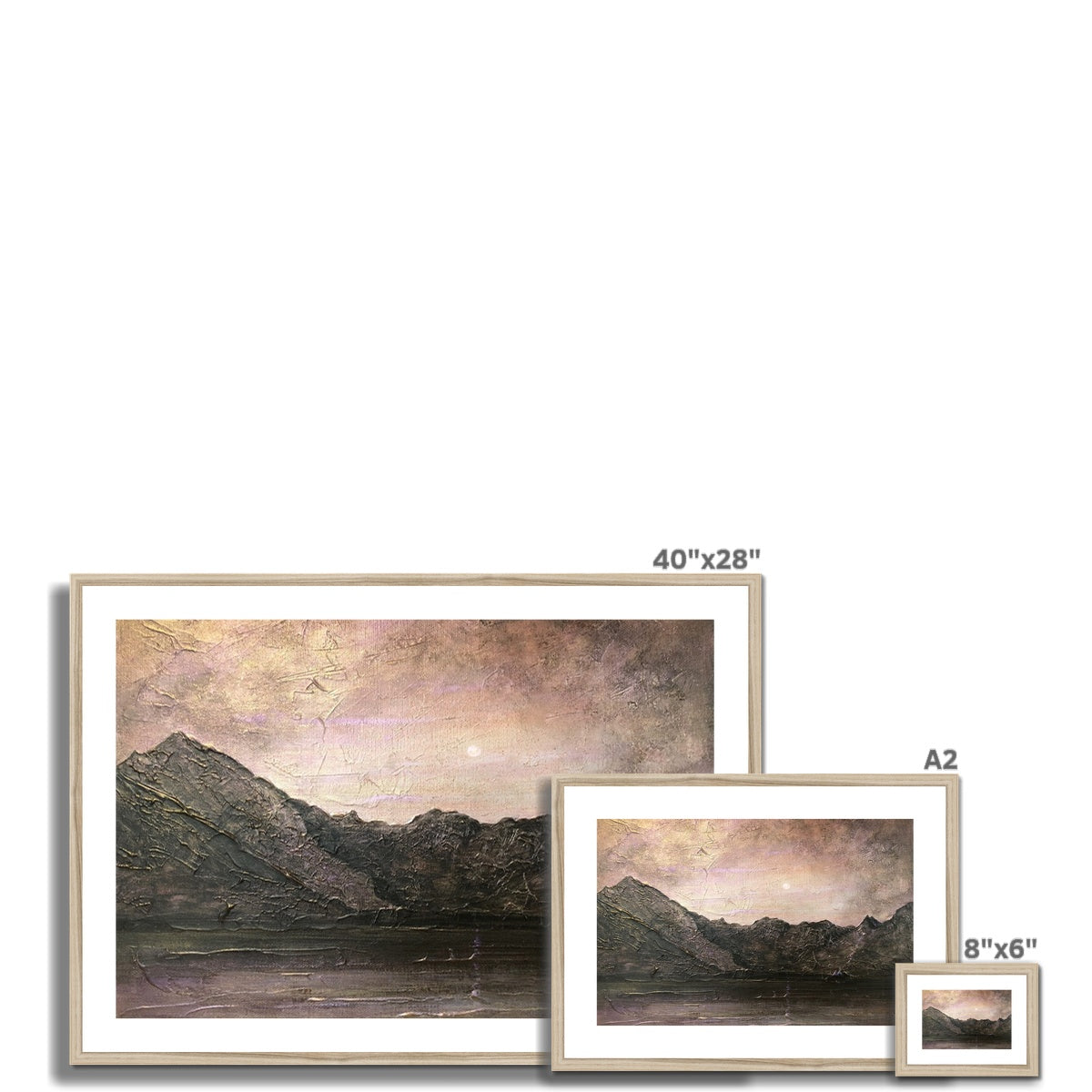 Dubh Ridge Moonlight Framed & Mounted Print