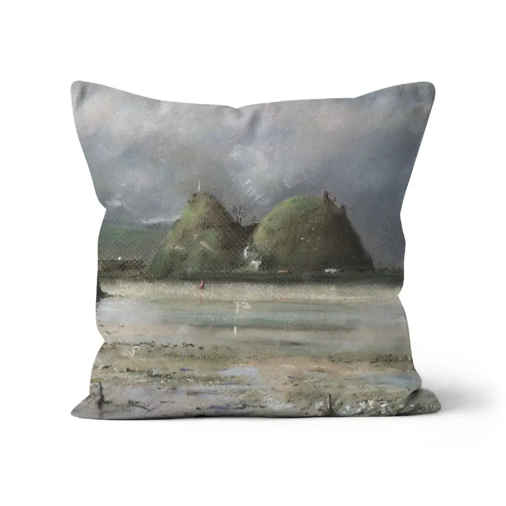 Hunter Scottish Artist Dumbarton Rock Cushion Zippered Cover