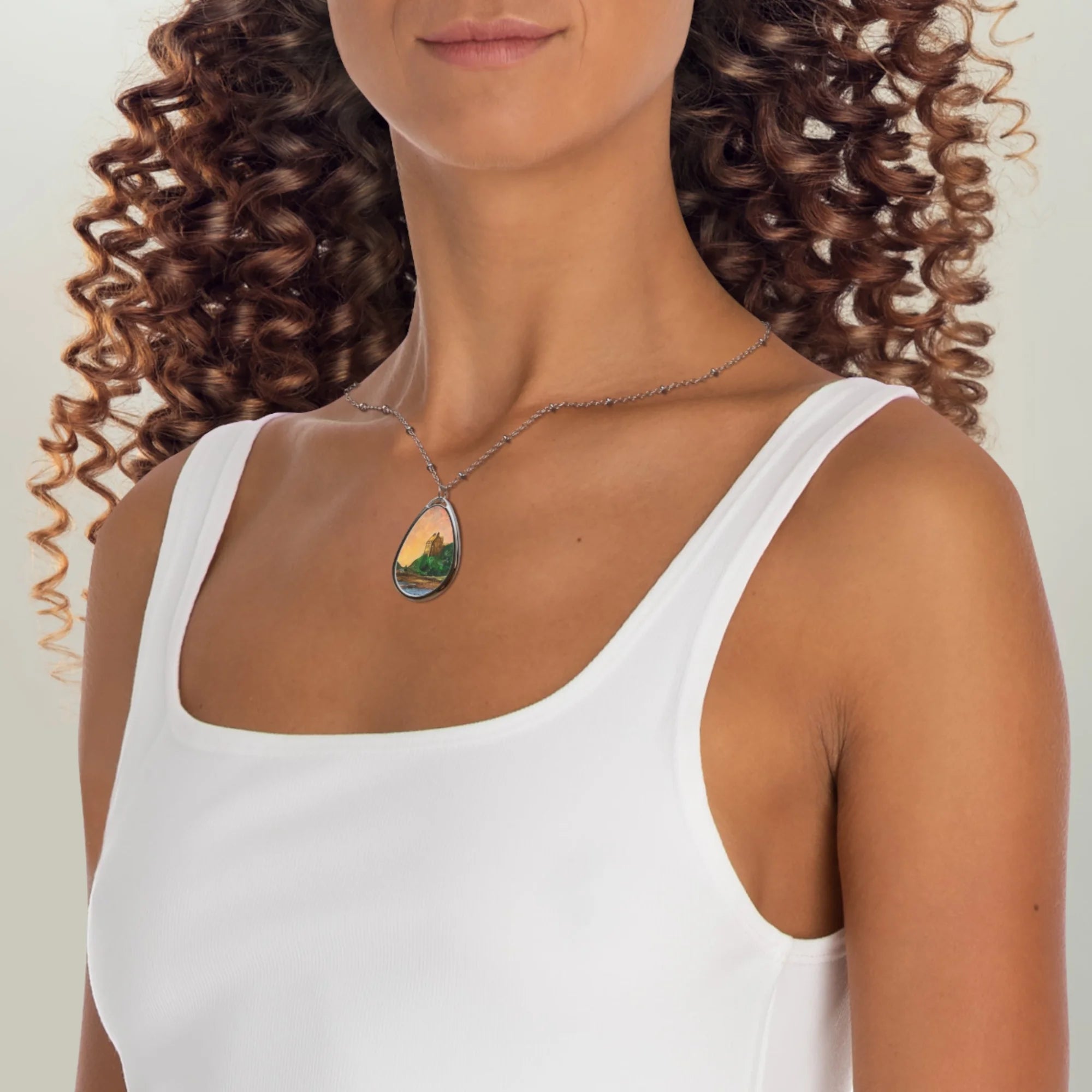 Duntrune Castle Scotland | Scottish Art Jewellery | Necklace - Historic & Iconic Gallery Worldwide Shipping Woman’s Neck Upper Castles