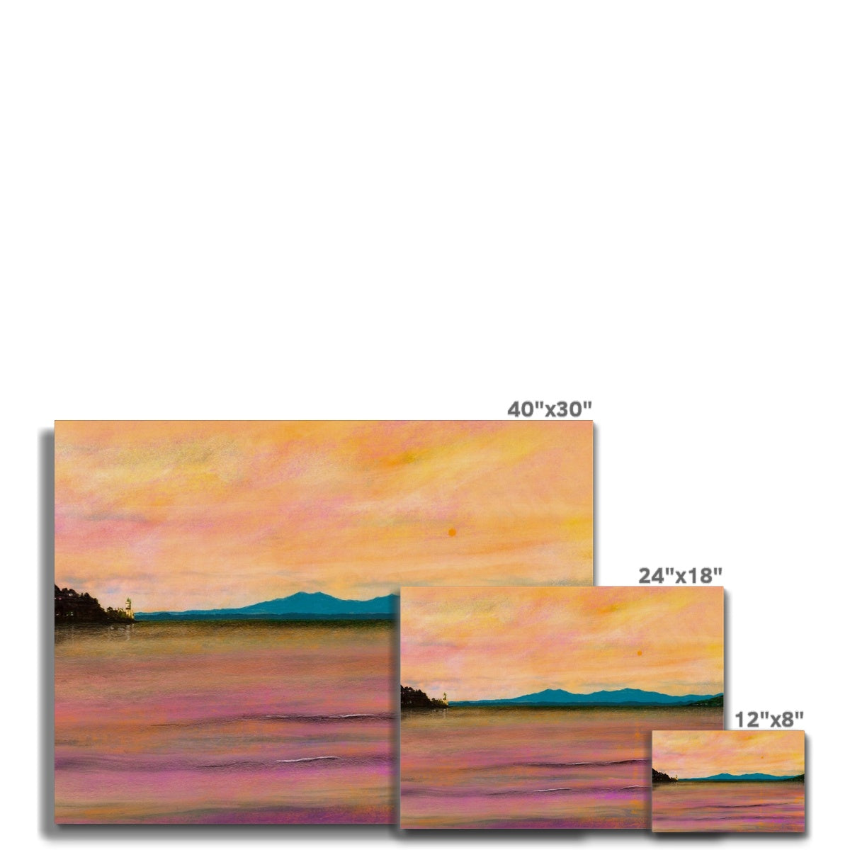 Dusk Over Arran & The Cloch Canvas