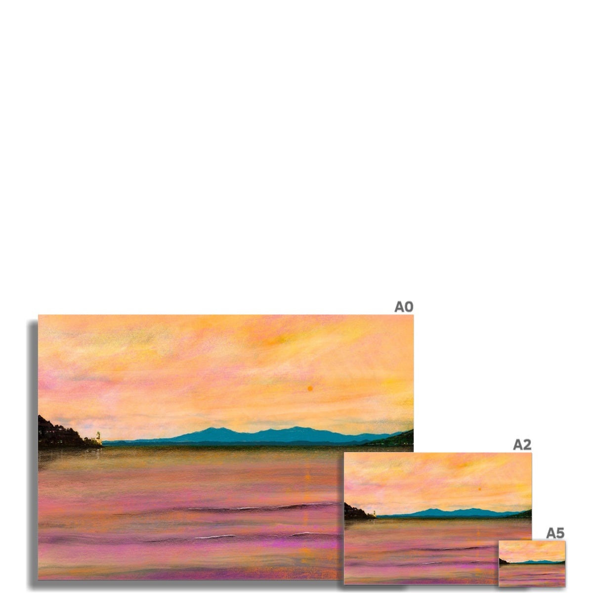 Dusk Over Arran & The Cloch Fine Art Print