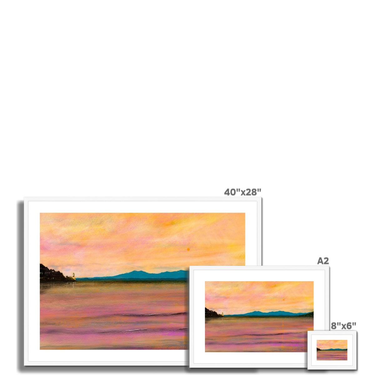 Dusk Over Arran & The Cloch Framed & Mounted Print