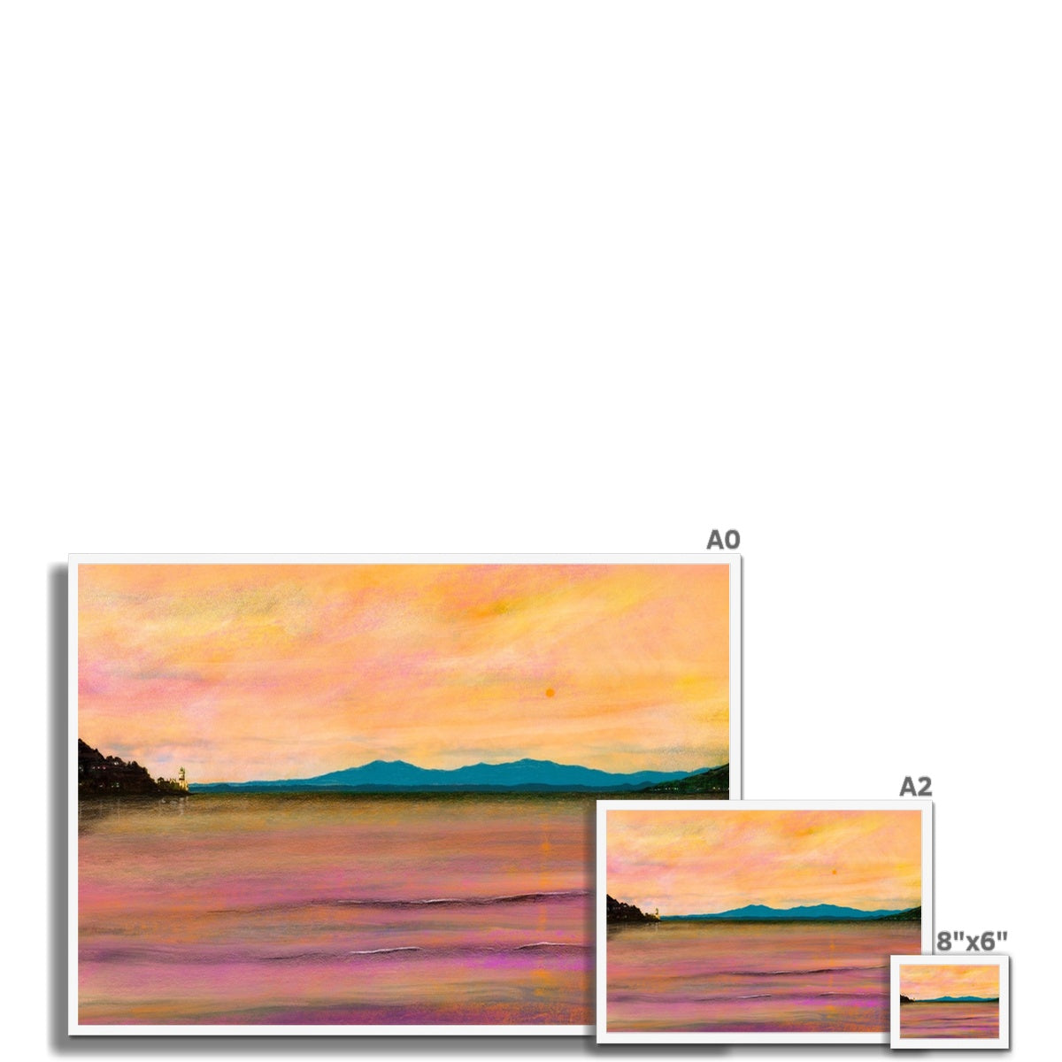 Dusk Over Arran & The Cloch Framed Print