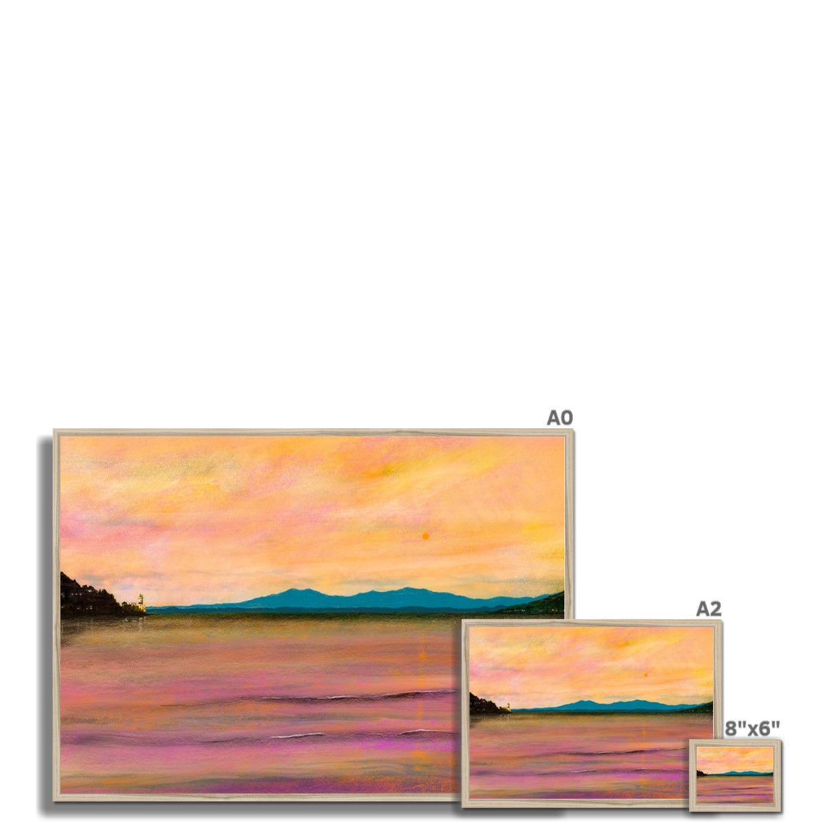 Dusk Over Arran & The Cloch Framed Print