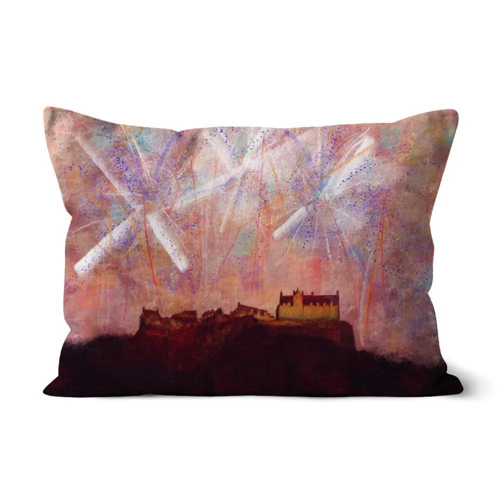 Edinburgh Castle Fireworks Cushion