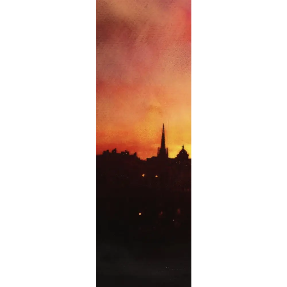 Edinburgh Sunset Triptych Canvas Print