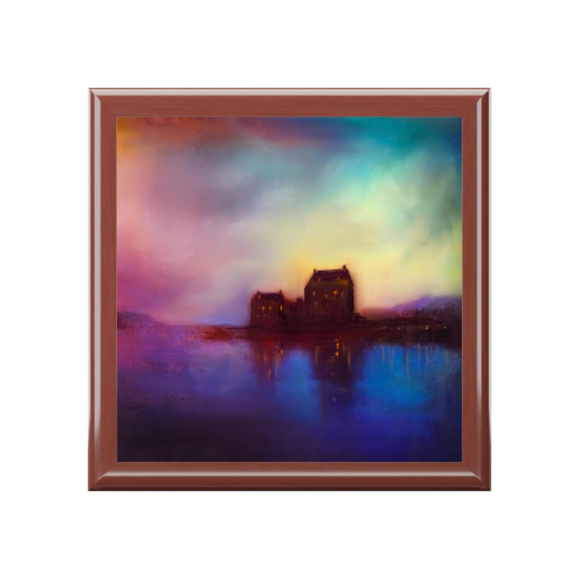 Eilean Donan Castle Sunset | Jewellery Box | Scotland - Historic & Iconic Art Gallery Worldwide Shipping Square Chocolate Box Scottish