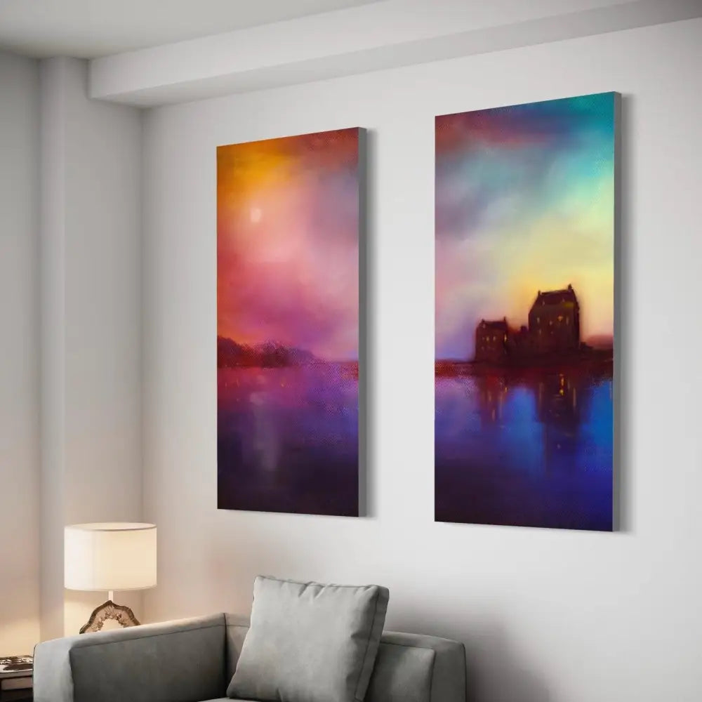 Eilean Donan Castle Sunset - Scottish Statement Interior Wall Art - Historic & Iconic Gallery Scotland